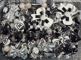Black and White CC Inspired Designer Bead and Charm Mix