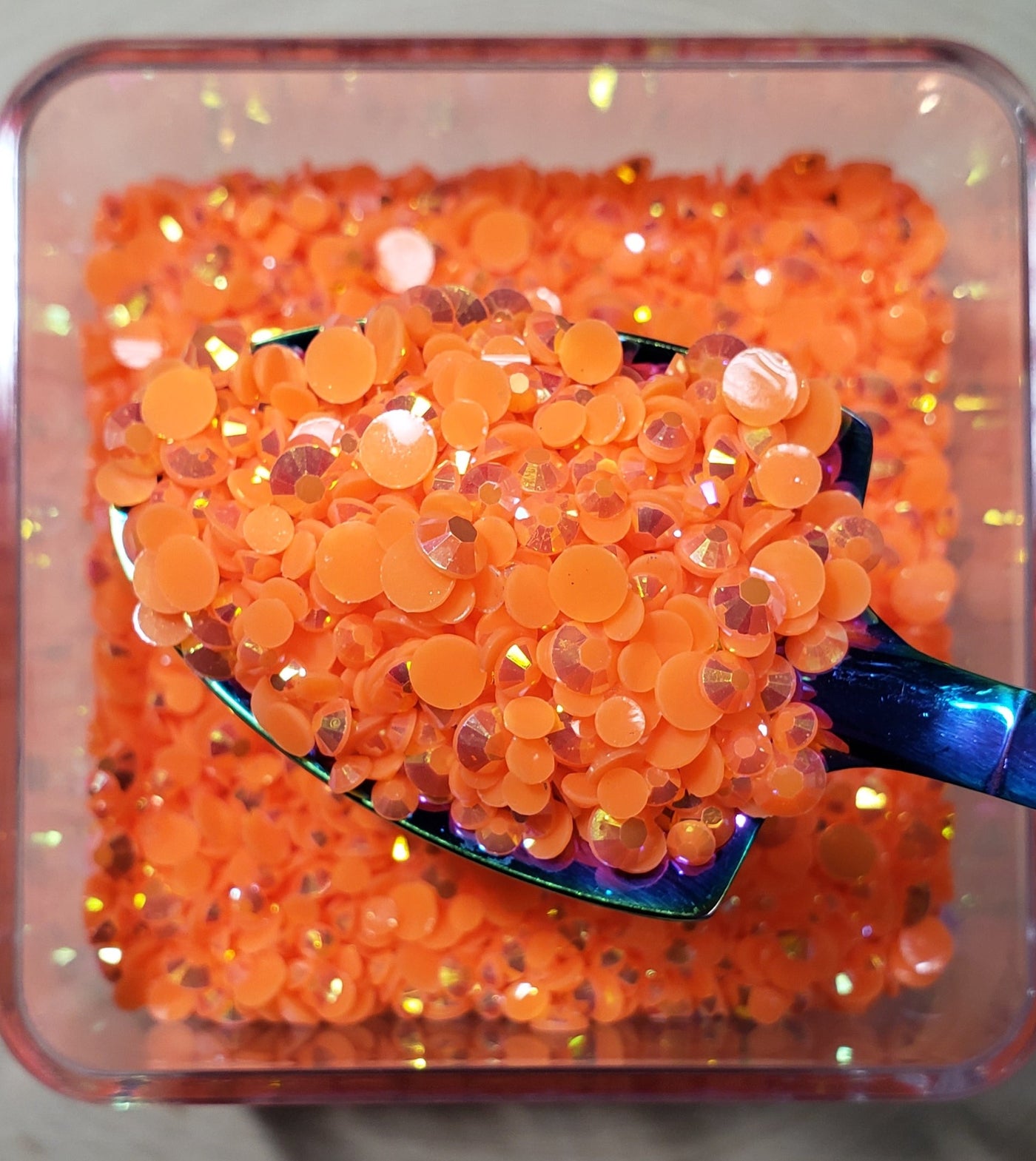 Orange AB Jelly Rhinestone Mix