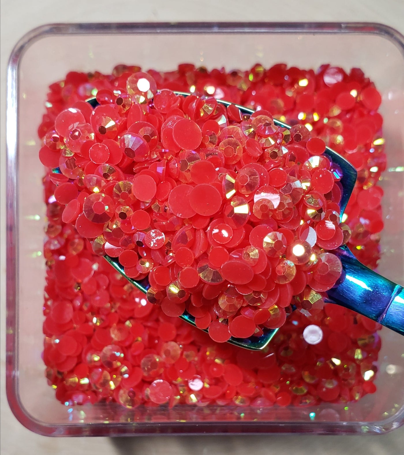 Red AB Jelly Rhinestone Mix