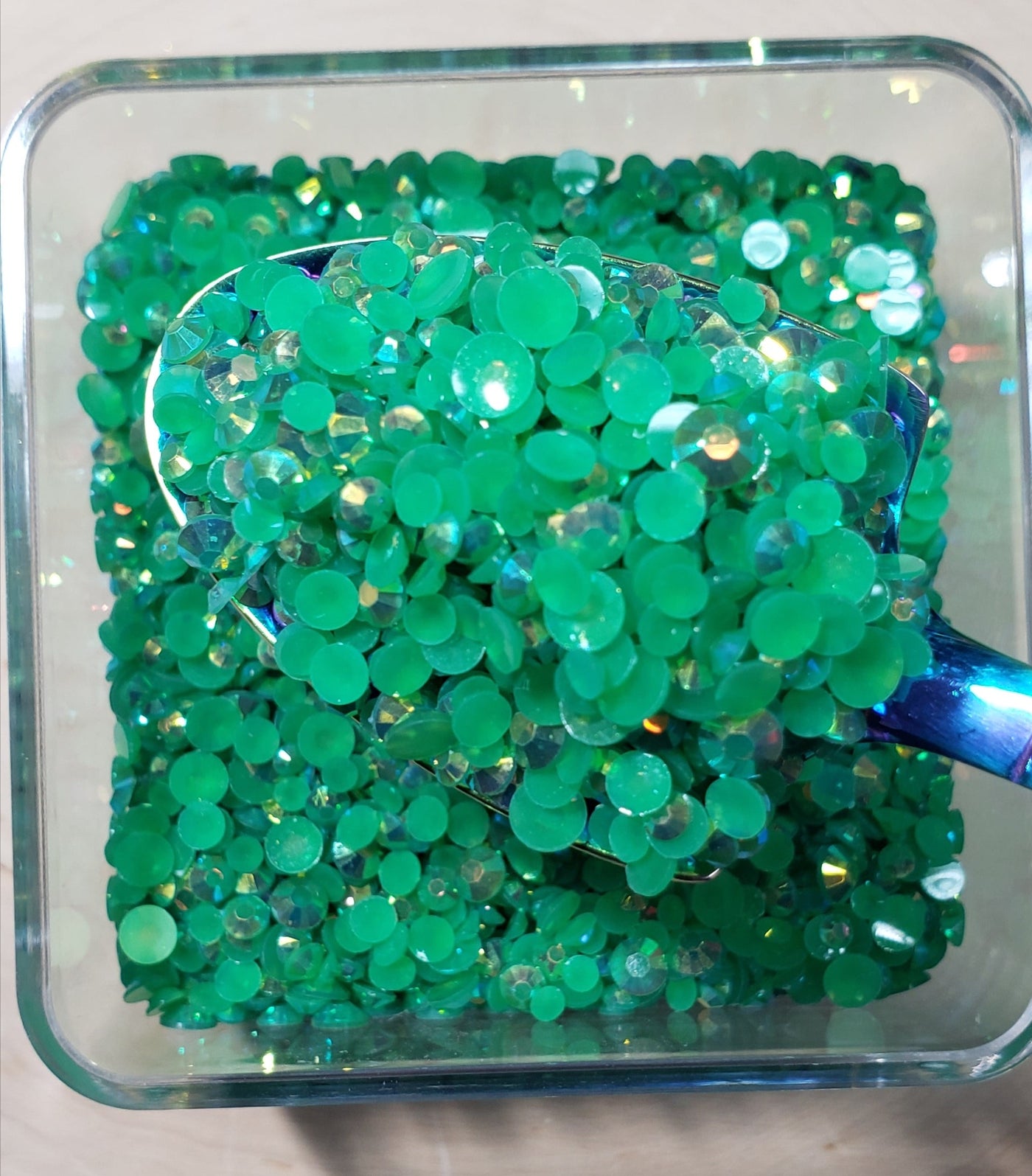 Emerald Green AB Jelly Rhinestone Mix