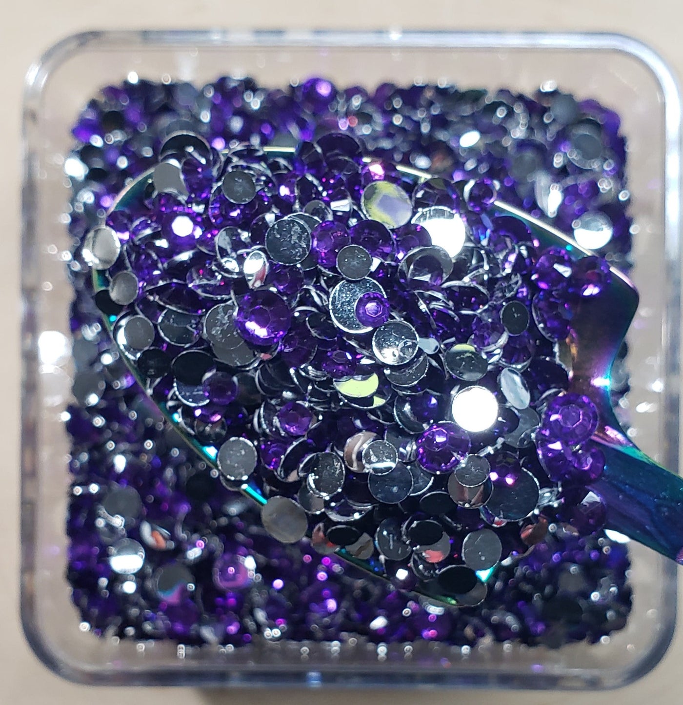 Purple Resin Rhinestone Mix