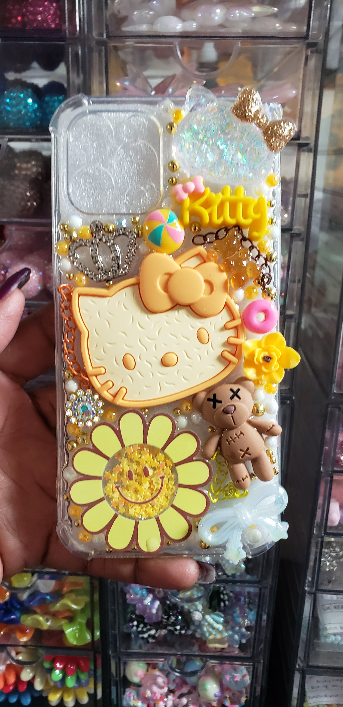 Yellow Kitty Theme (Junk) Phone Case