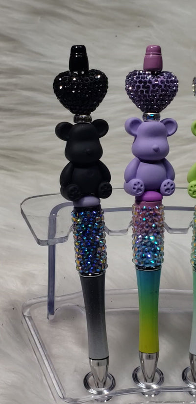 Rhinestone Beadable Pens- Bear Line