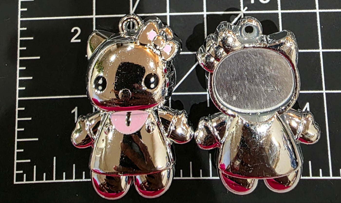 HK Silver Mirror Pendant- 1 pcs