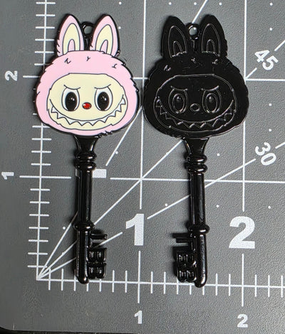 Labubu Themed Metal Key Pendant