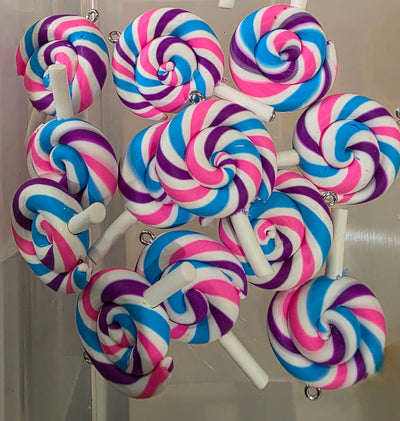 Rainbow Lollipop Charm | Kawaii Charm/Resin 1 PC Charm Pendant