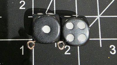 Dice Charms/ Colorful Dice Charms/ Lucky Dice Pendant 2pcs
