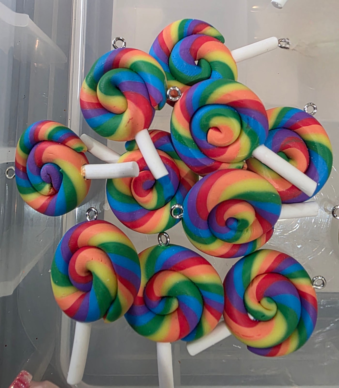 Rainbow Lollipop Charm | Kawaii Charm/Resin 1 PC Charm Pendant