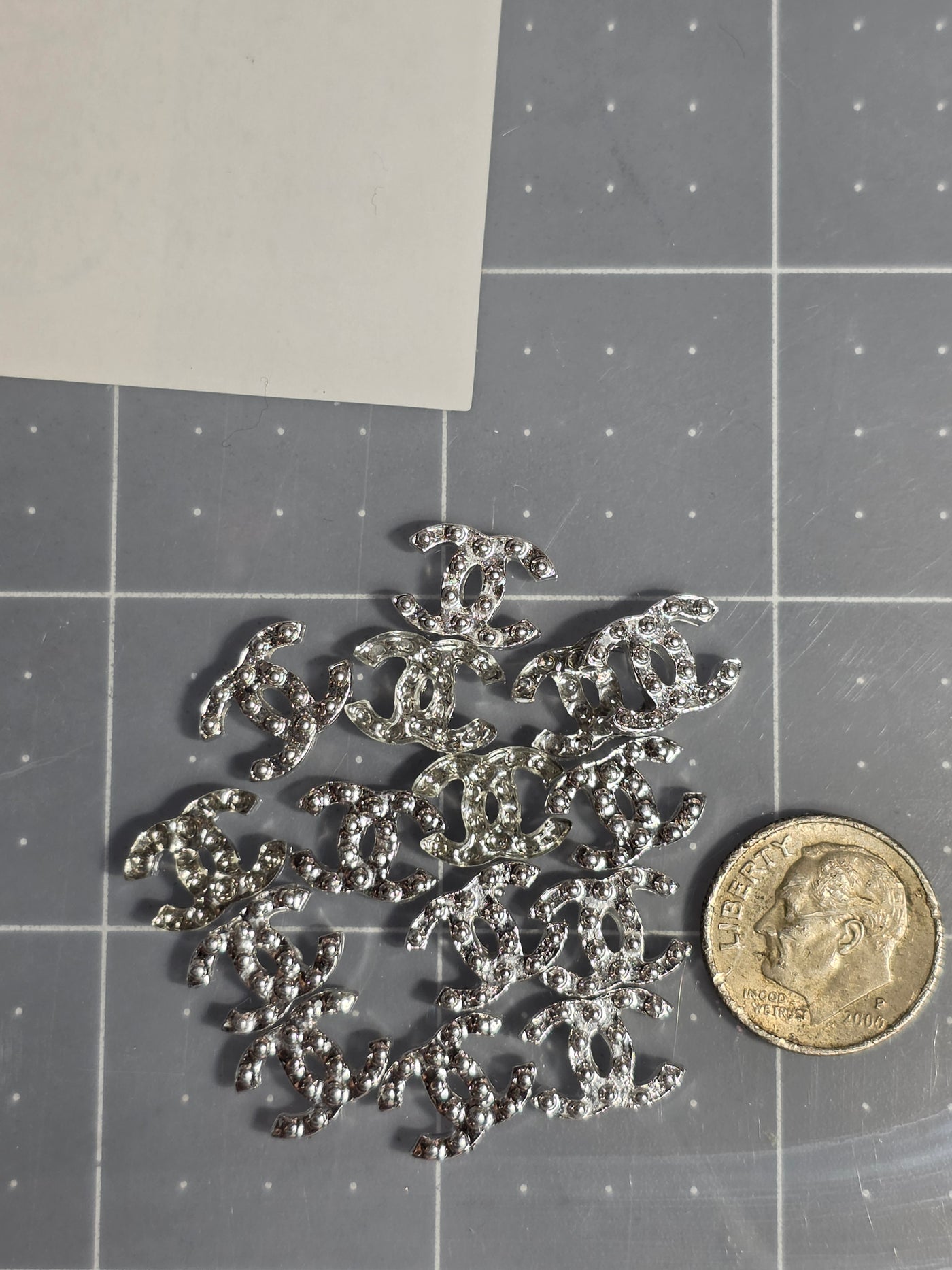 Designer Inspired Resin Nail Charm CC