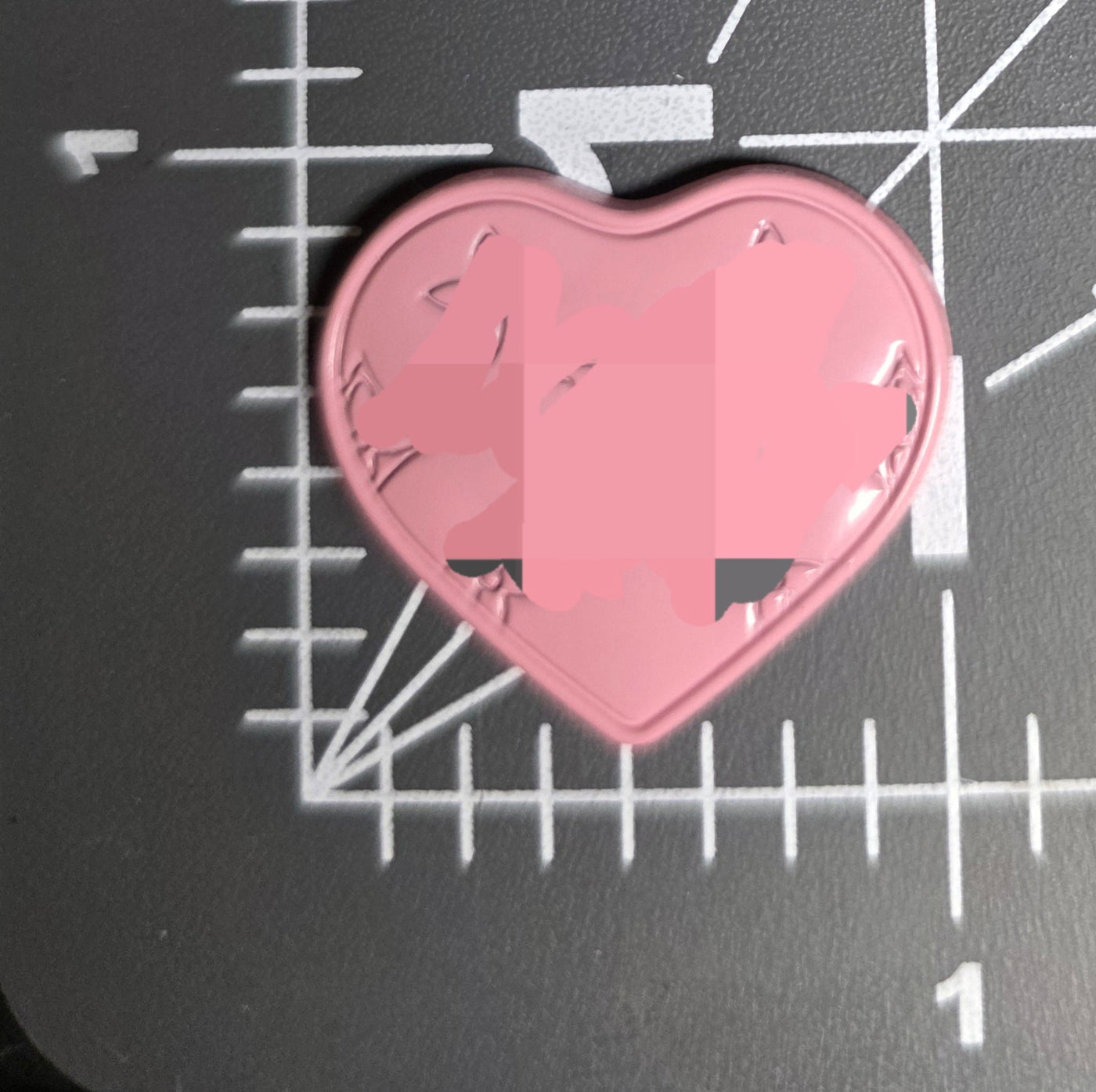 Metal LV Heart Charm