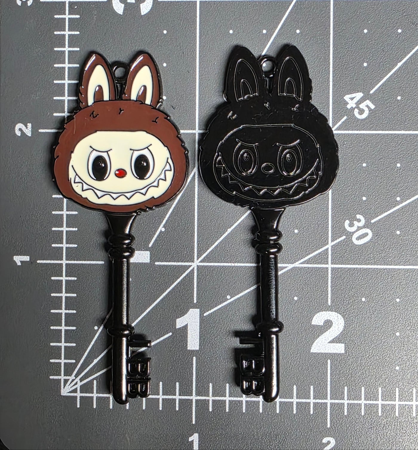 Labubu Themed Metal Key Pendant
