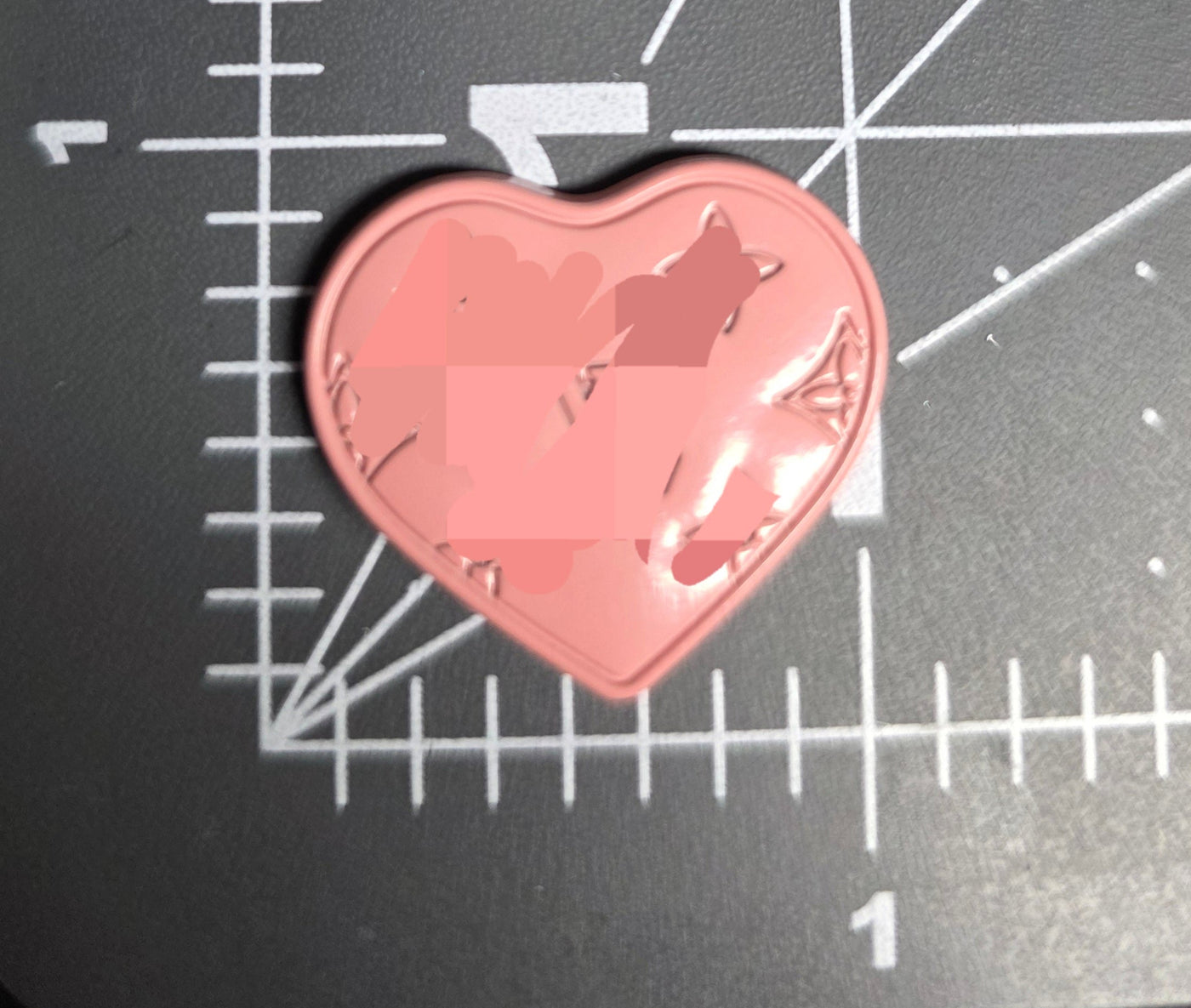Metal LV Heart Charm