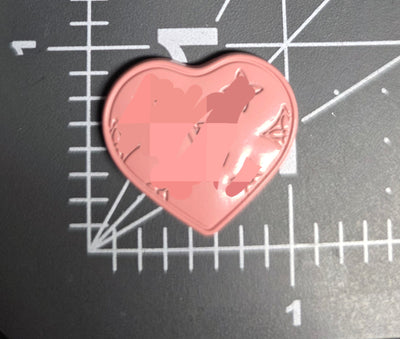 Metal LV Heart Charm