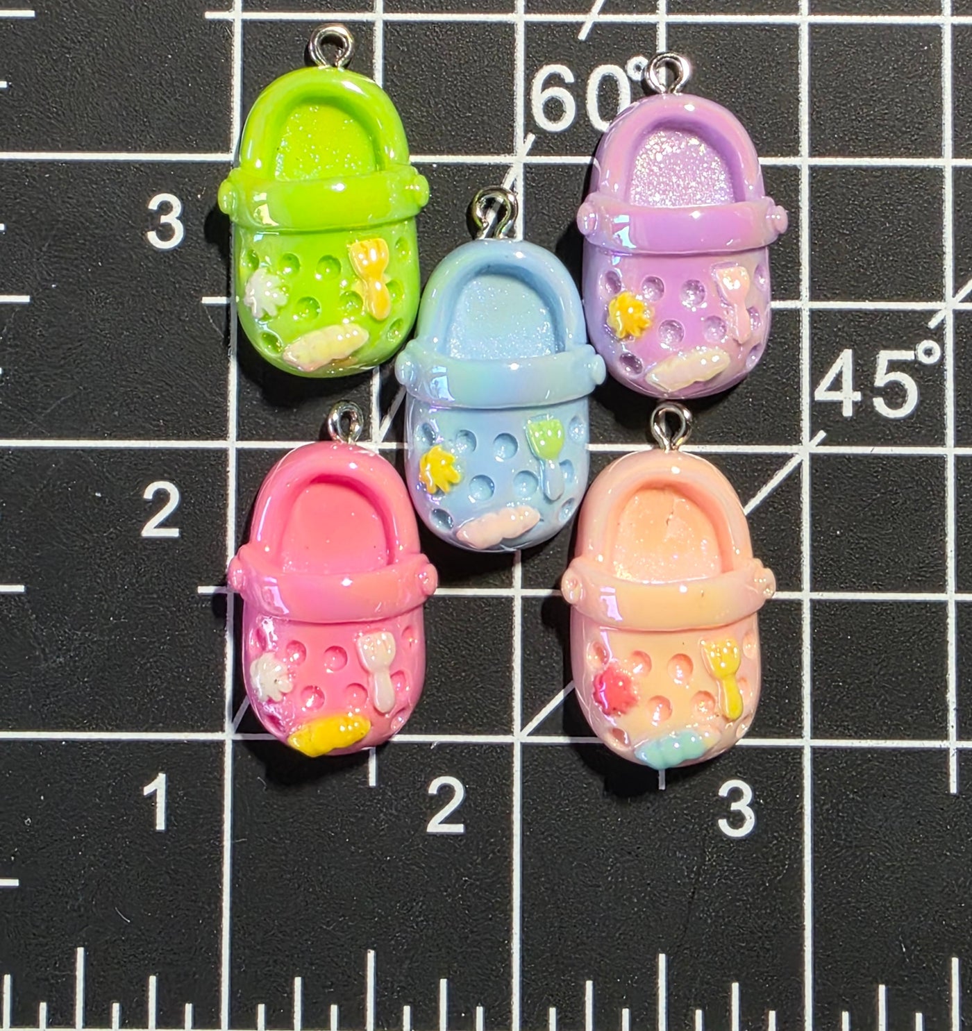 Mini Clog Shoe Charms, Cute Croc Shoe Charm for DIY- 5 pcs