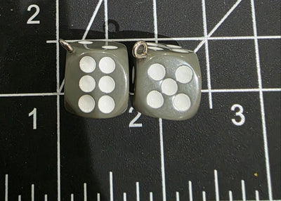 Dice Charms/ Colorful Dice Charms/ Lucky Dice Pendant 2pcs