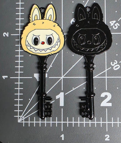 Labubu Themed Metal Key Pendant