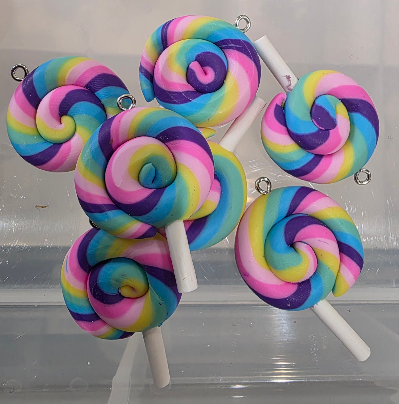 Rainbow Lollipop Charm | Kawaii Charm/Resin 1 PC Charm Pendant