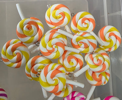 Rainbow Lollipop Charm | Kawaii Charm/Resin 1 PC Charm Pendant
