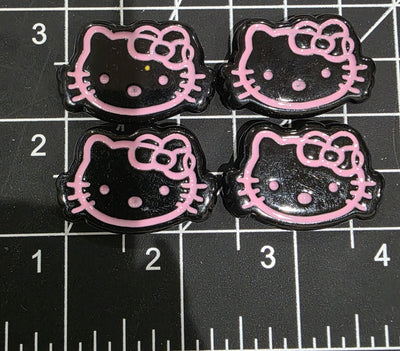 Hello Kitty Pink And Black Charms-4pcs