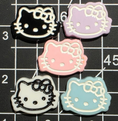 Hello Kitty Charms- Assorted Colors-5pcs