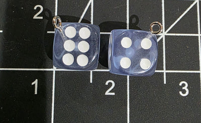 Dice Charms/ Colorful Dice Charms/ Lucky Dice Pendant 2pcs