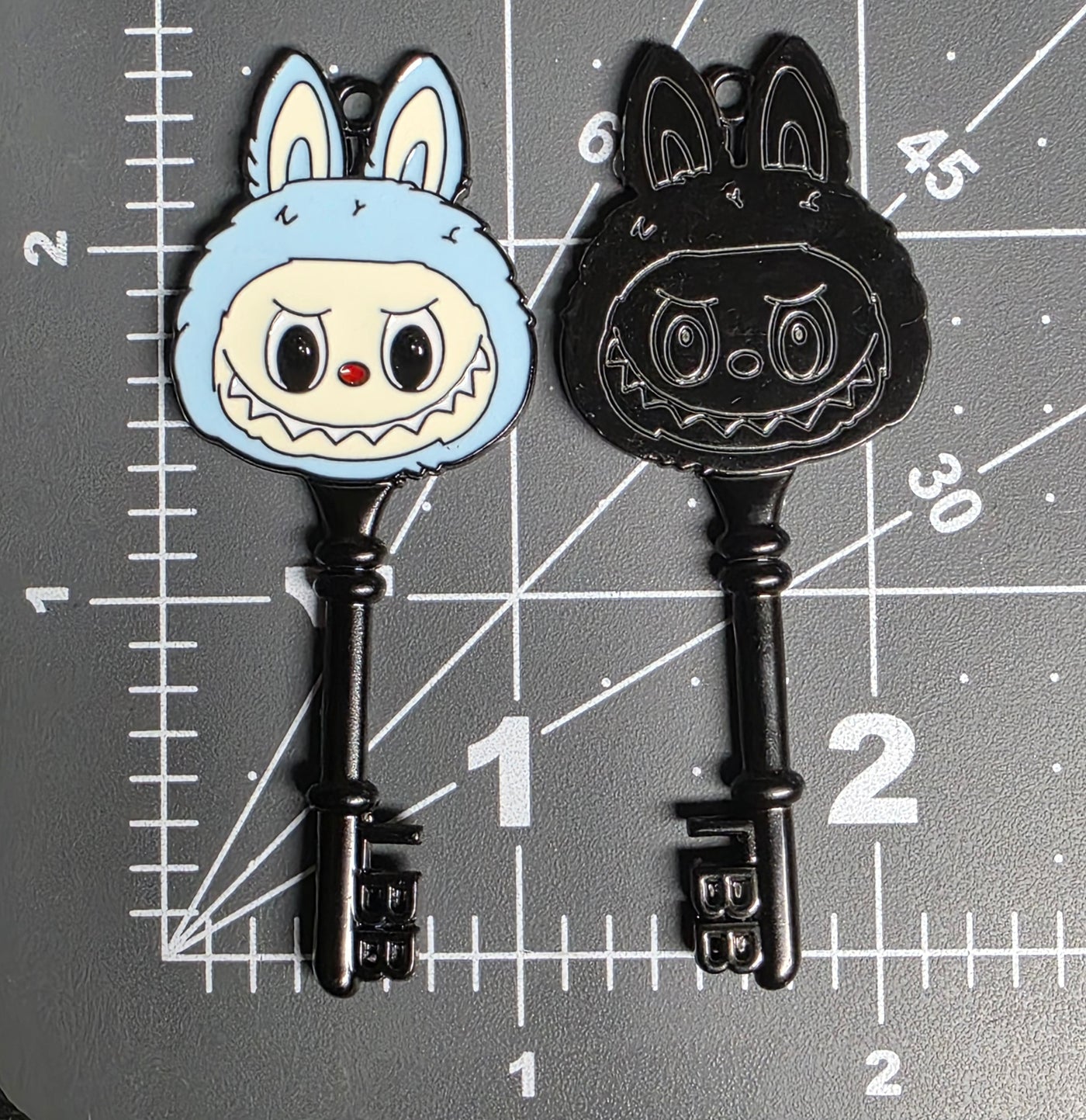 Labubu Themed Metal Key Pendant