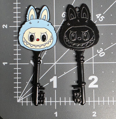 Labubu Themed Metal Key Pendant