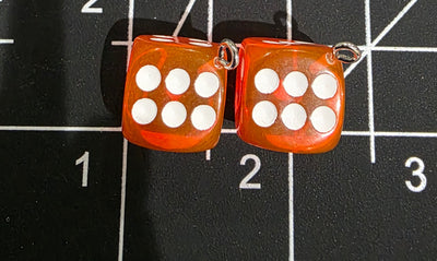 Dice Charms/ Colorful Dice Charms/ Lucky Dice Pendant 2pcs