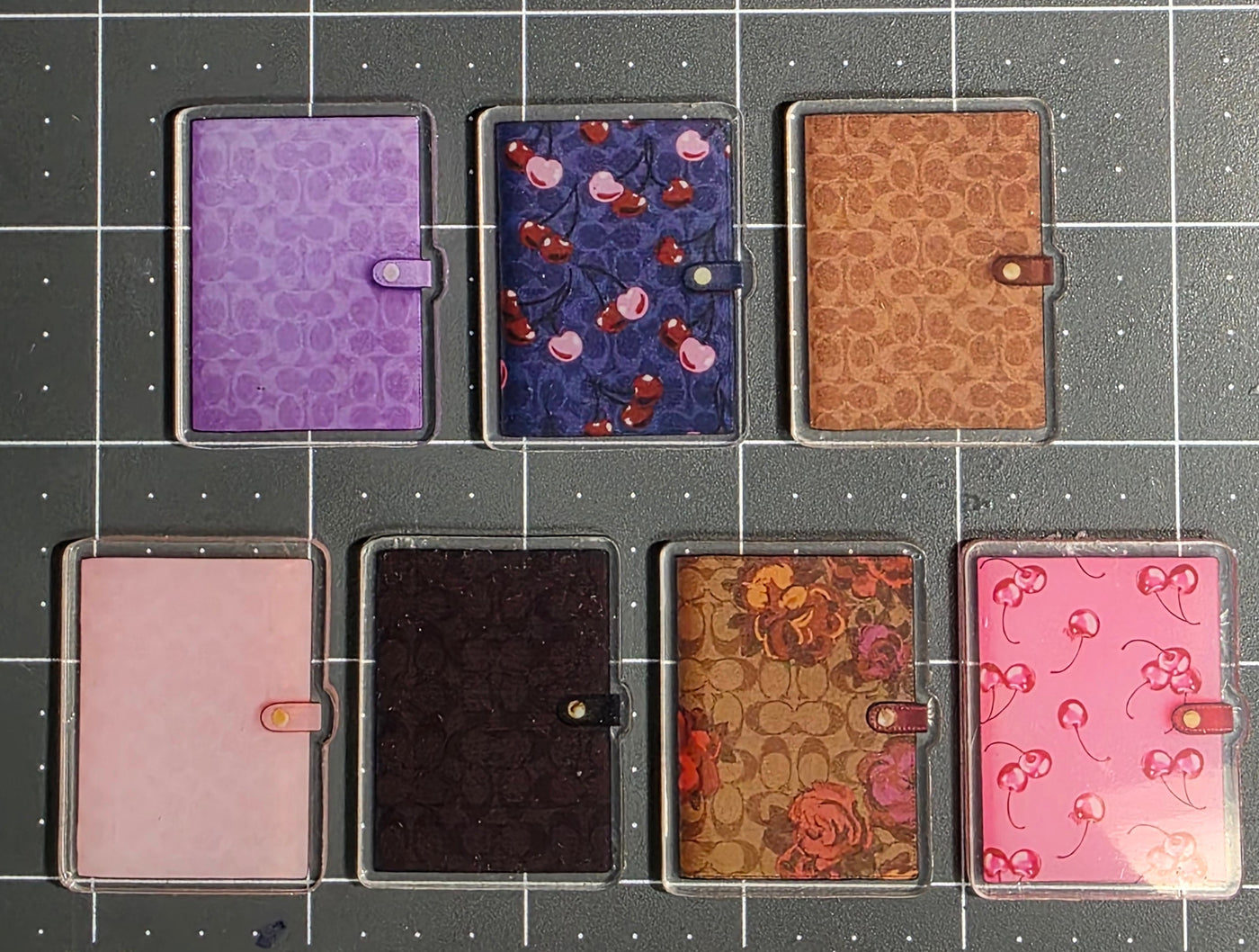 Custom Double-Sided Designer Notebook Inspired Acrylic Flatback Charms ...