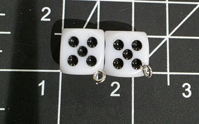 Dice Charms/ Colorful Dice Charms/ Lucky Dice Pendant 2pcs
