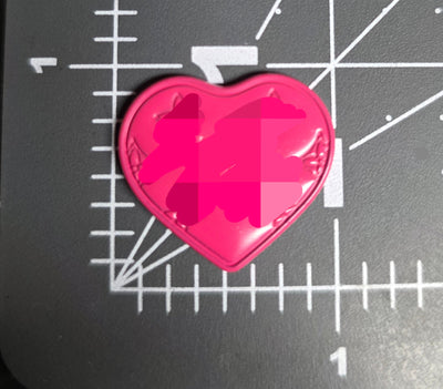 Metal LV Heart Charm