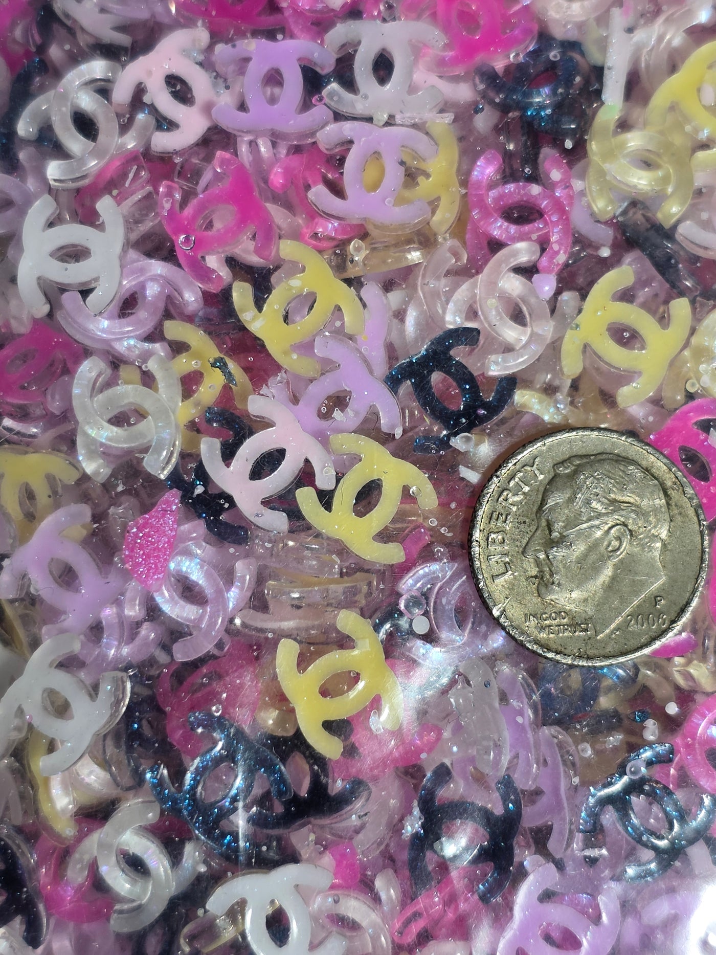 Designer Inspired Resin Nail Charm CC