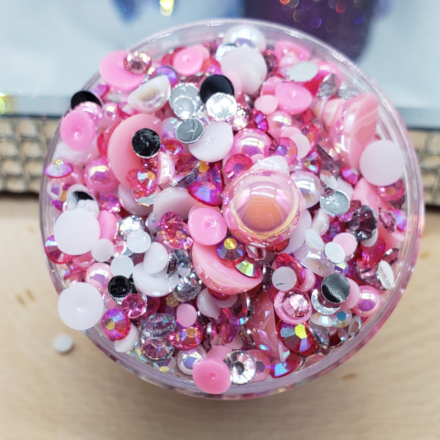 Limited Pearl Mix- Breast Cancer Awareness, Pearls and Resin Rhinestones - Charmed By TJ