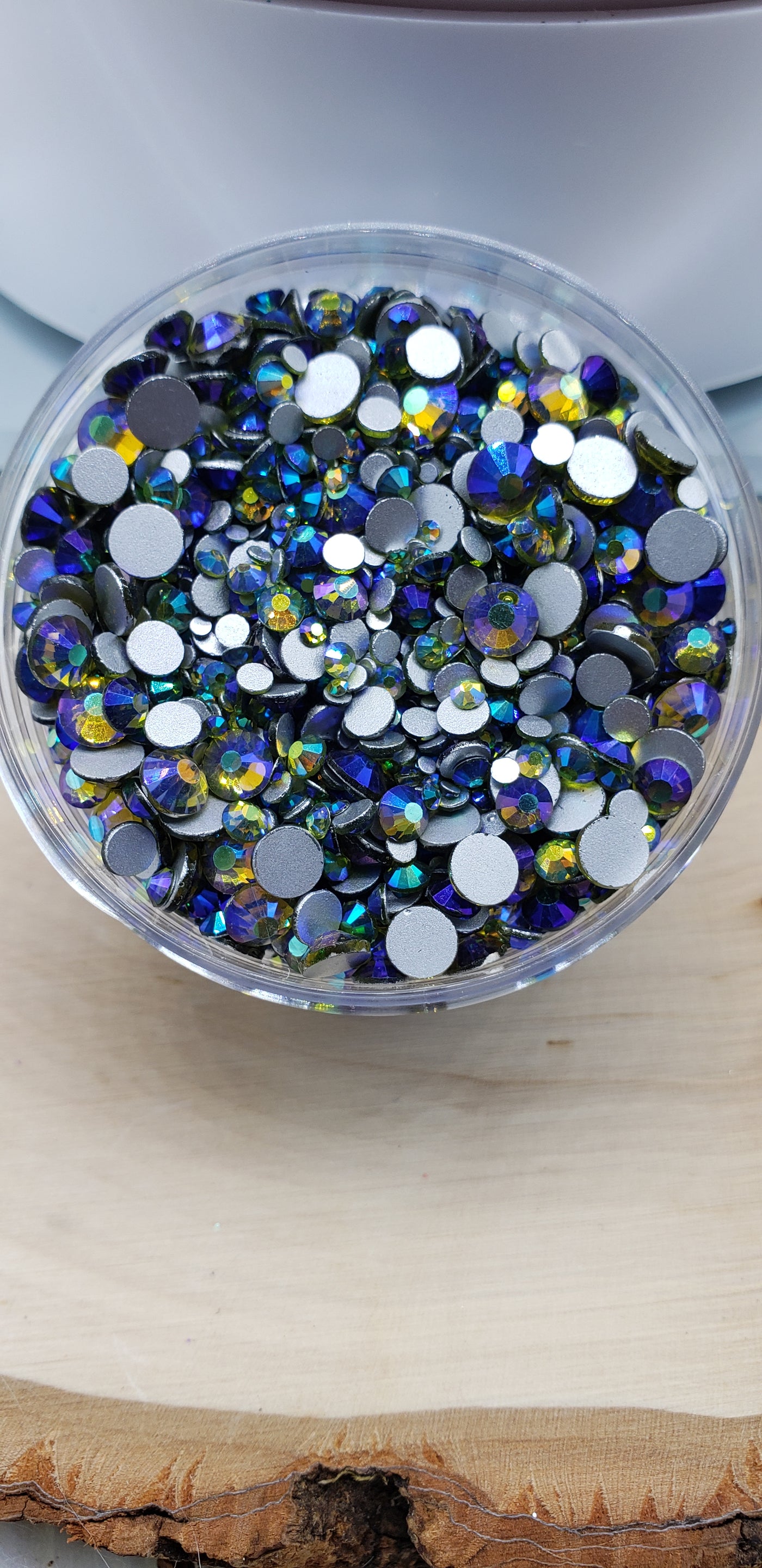 Mixed Size SS3- SS20 Flat Back Glass Rhinestones - Olive AB - Charmed By TJ