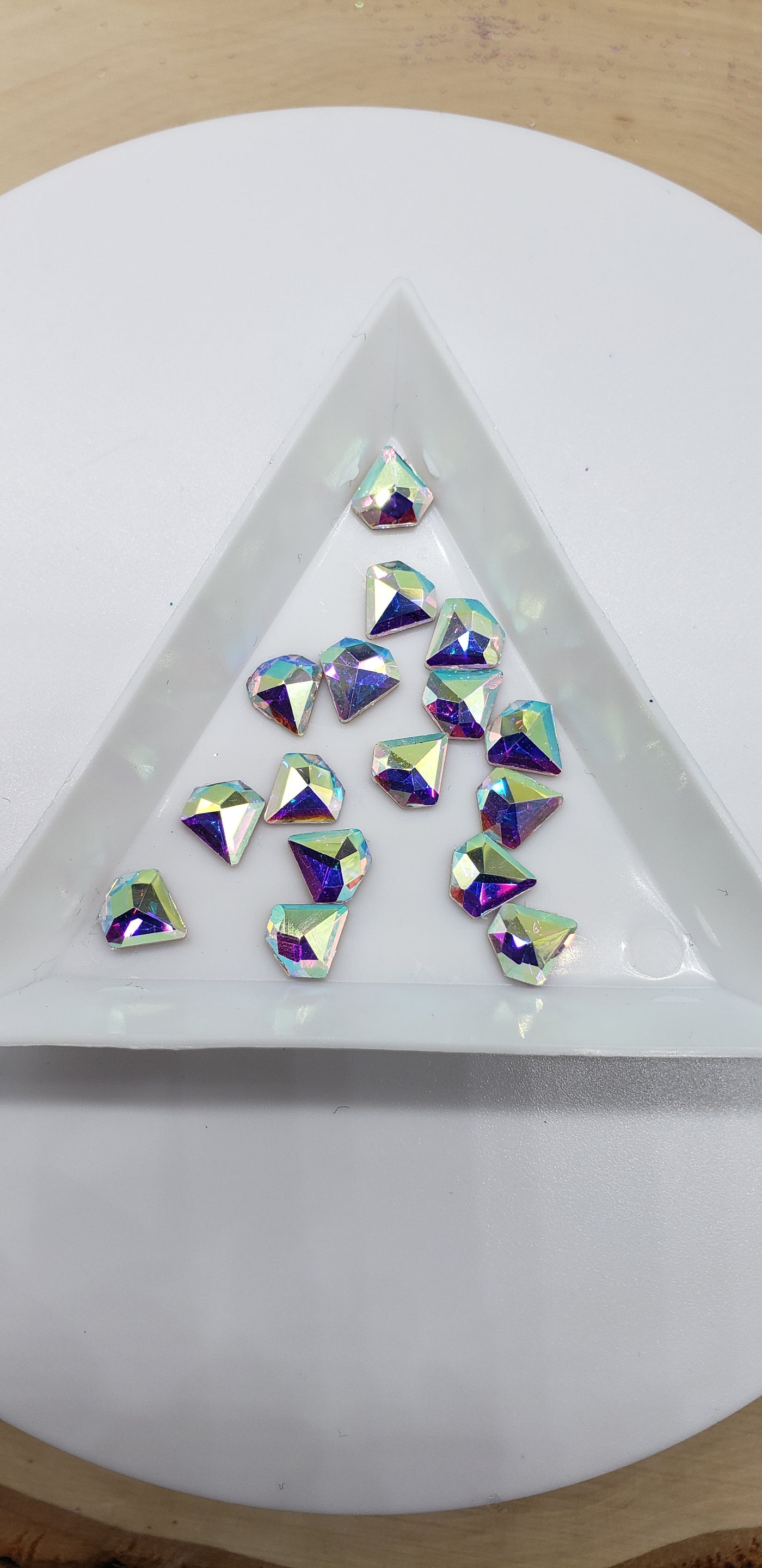 Glass Rhinestone Nail Art Decoration Accessories, Diamond Shape, Crystal AB - Charmed By TJ