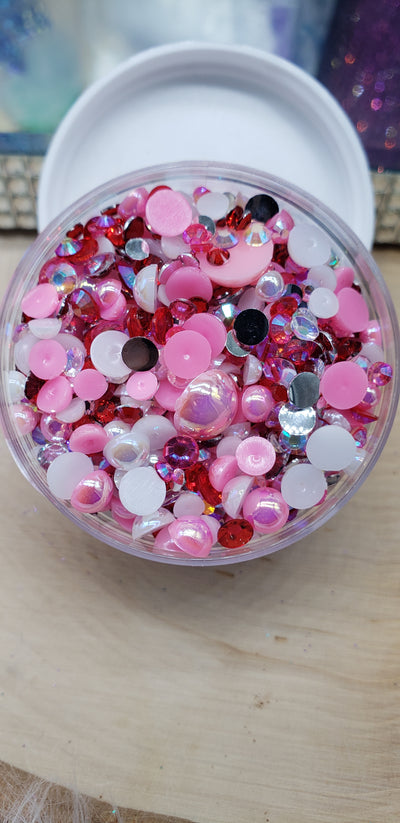 Limited Pearl Mix- Valentine Day, Pearls and Resin Rhinestones - Charmed By TJ