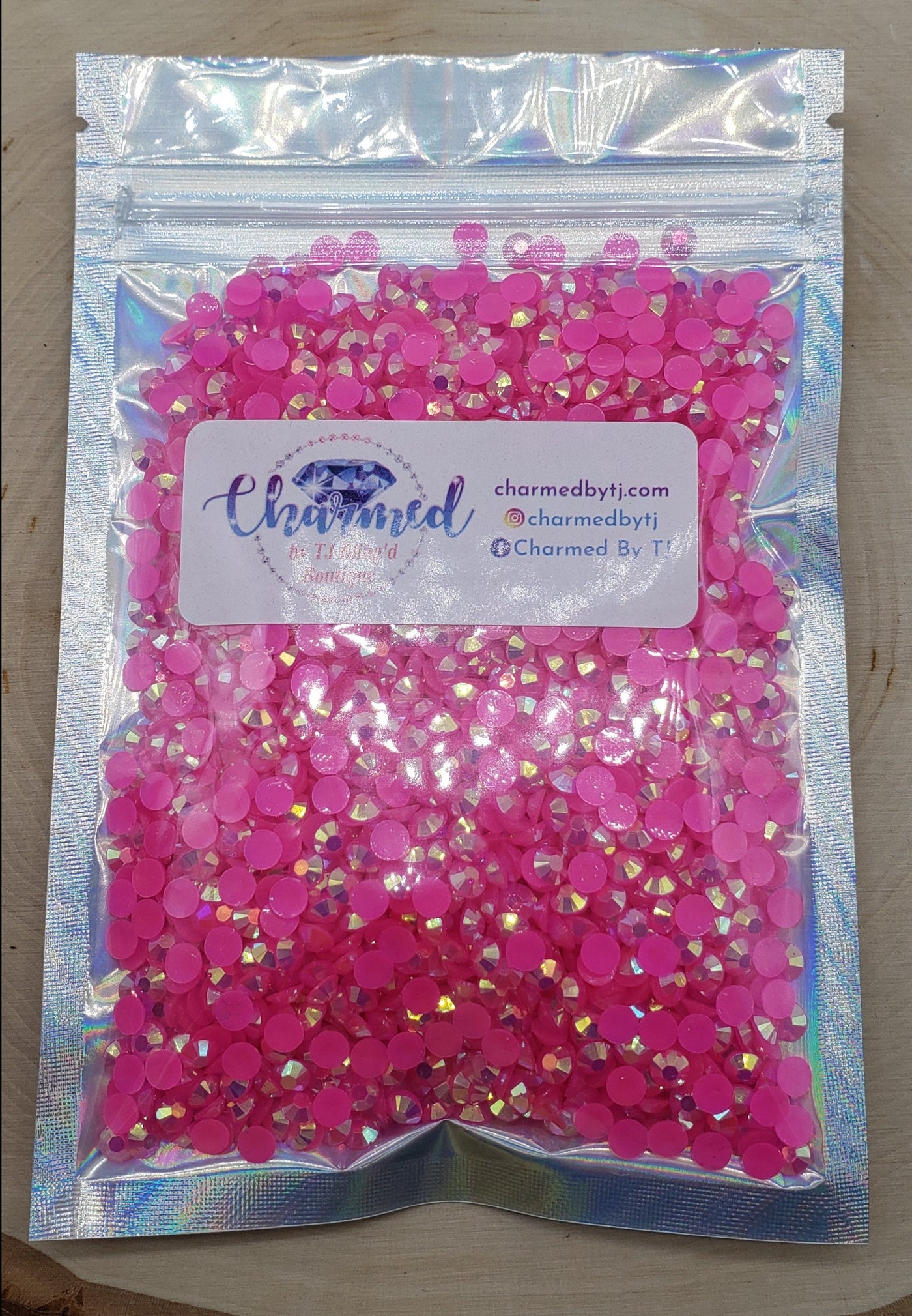 Hot Pink AB Jelly (Resin) Rhinestones - Charmed By TJ