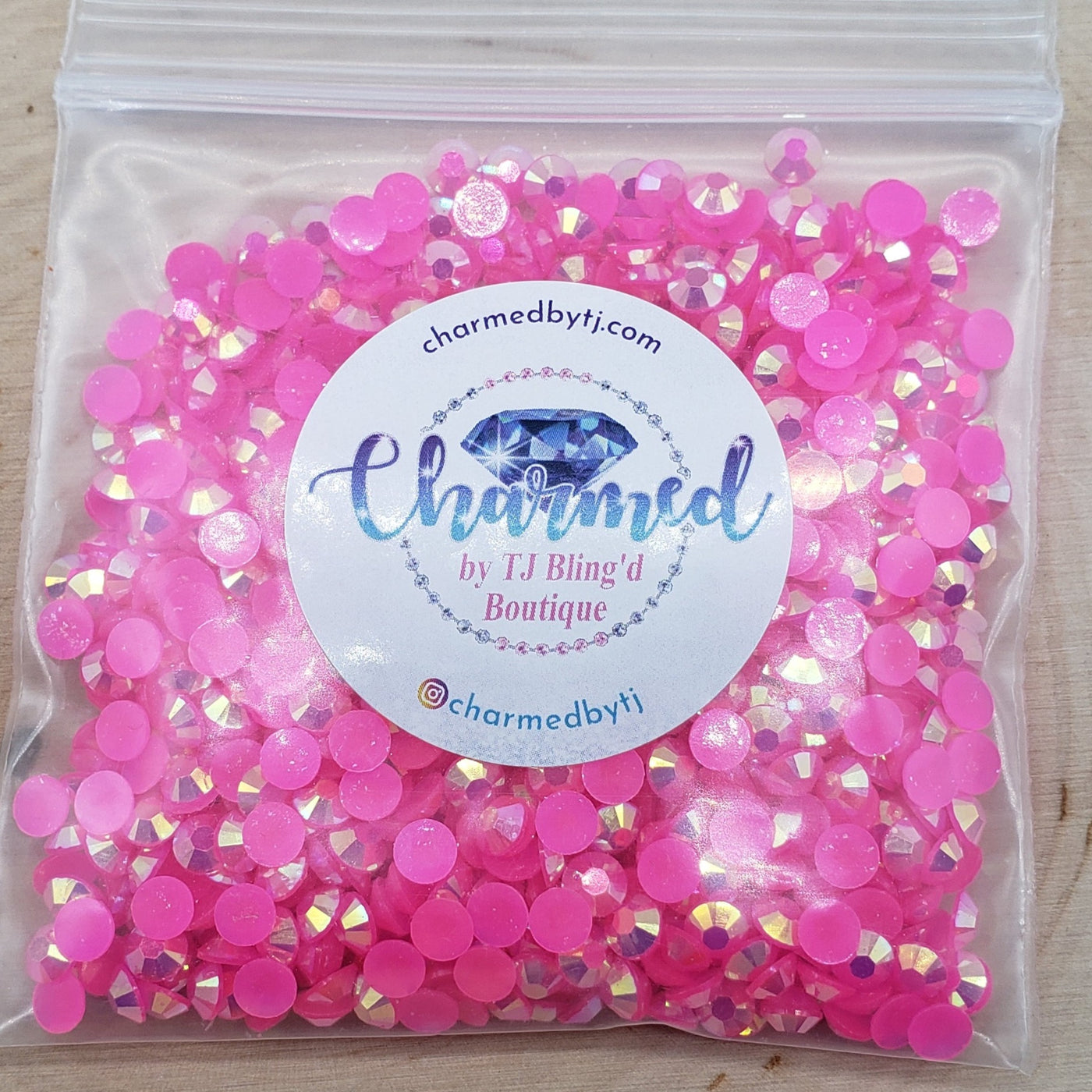 Hot Pink AB Jelly (Resin) Rhinestones - Charmed By TJ