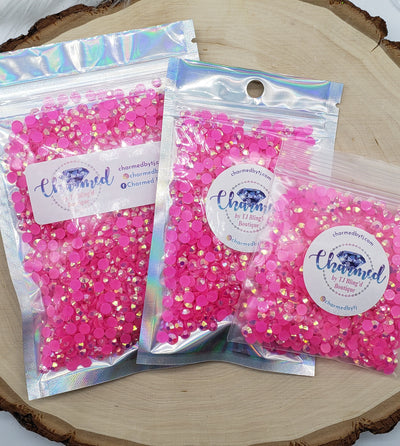 Hot Pink AB Jelly (Resin) Rhinestones - Charmed By TJ