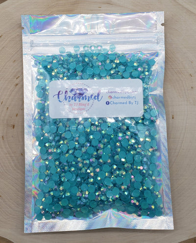 Capri Blue AB Jelly (Resin) Rhinestones - Charmed By TJ