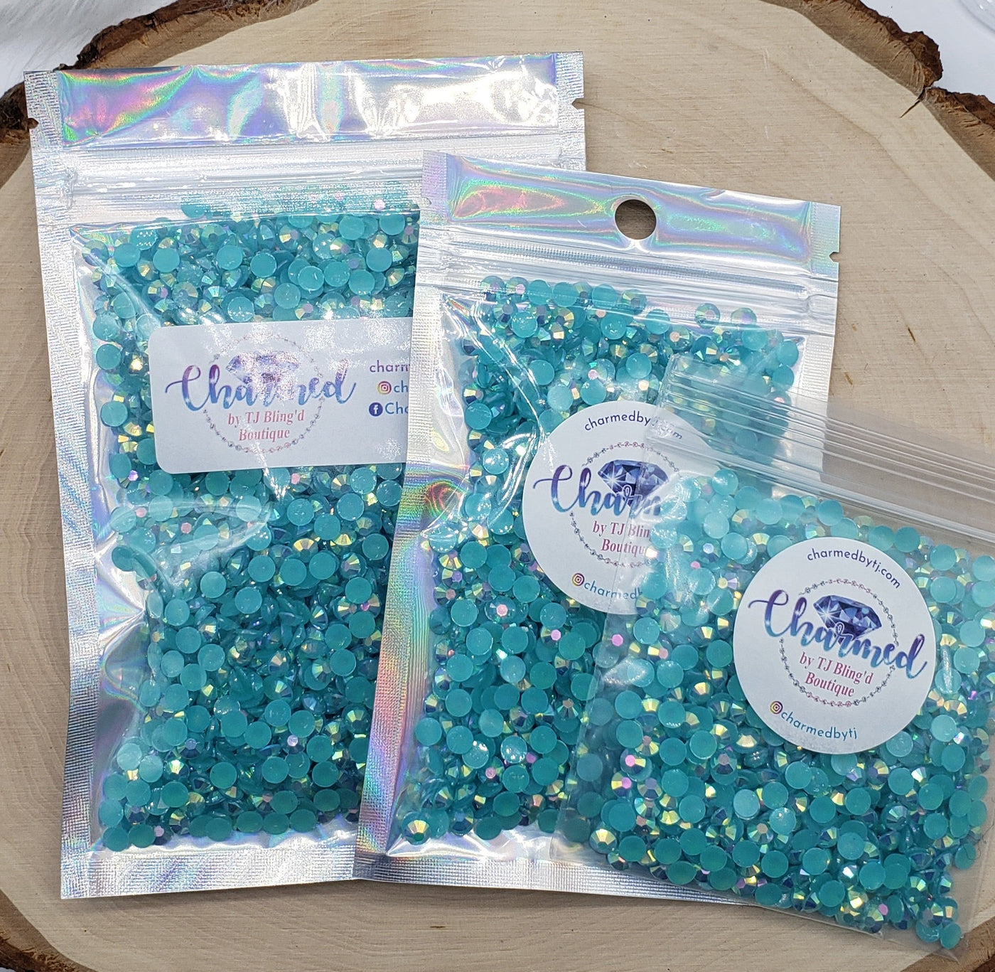 Capri Blue AB Jelly (Resin) Rhinestones - Charmed By TJ
