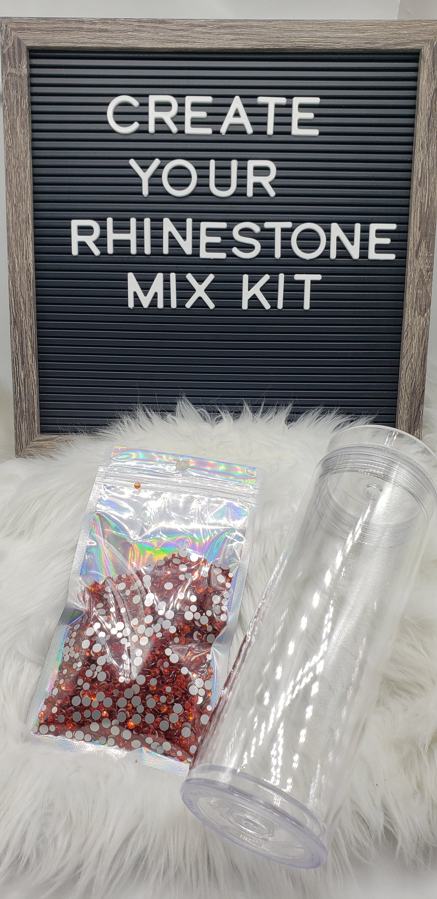 Create Your Own Glass Rhinestone Mix w/ 16 oz Acrylic Tumbler Kit - Charmed By TJ