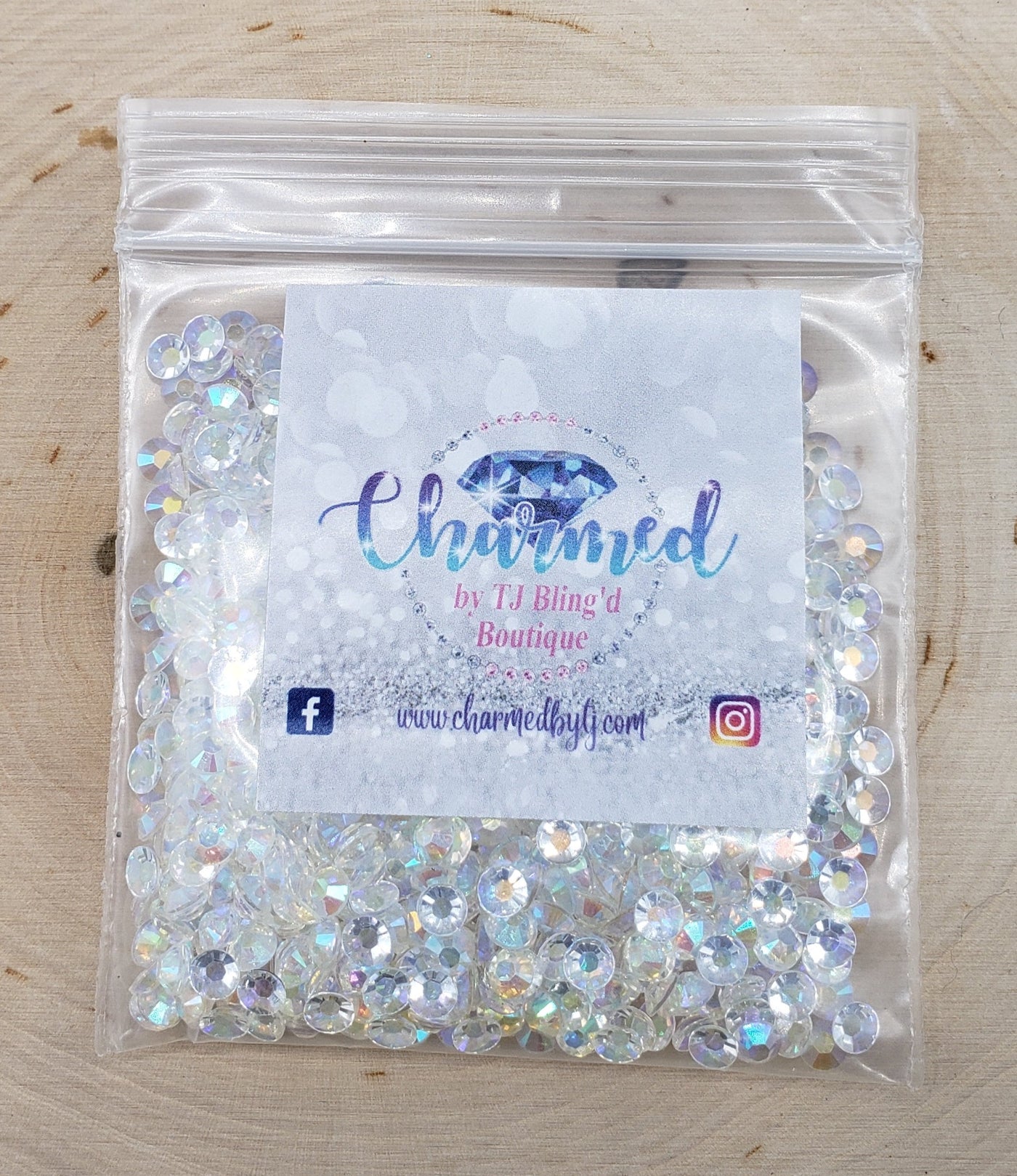 Clear AB Transparent Jelly Resin Round Flat Back Loose Rhinestones - Charmed By TJ