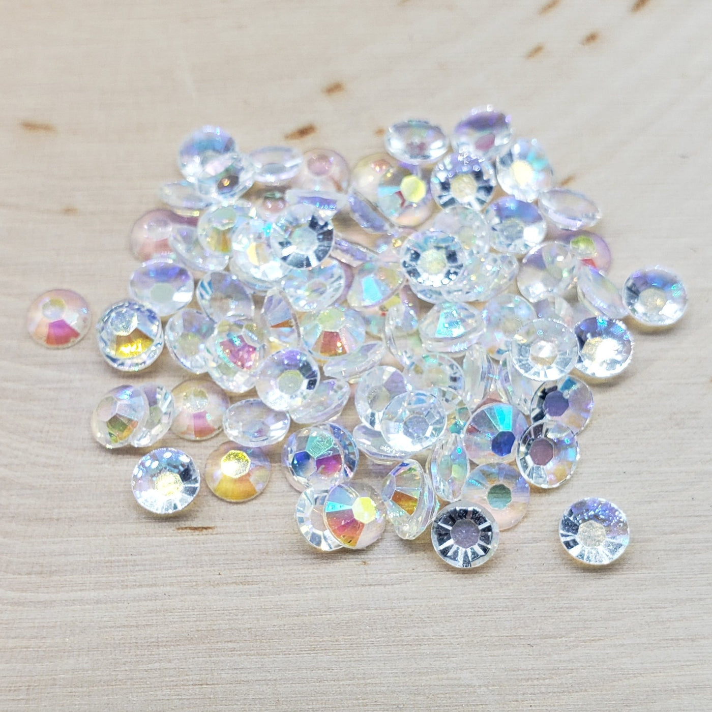 Clear AB Transparent Jelly Resin Round Flat Back Loose Rhinestones - Charmed By TJ