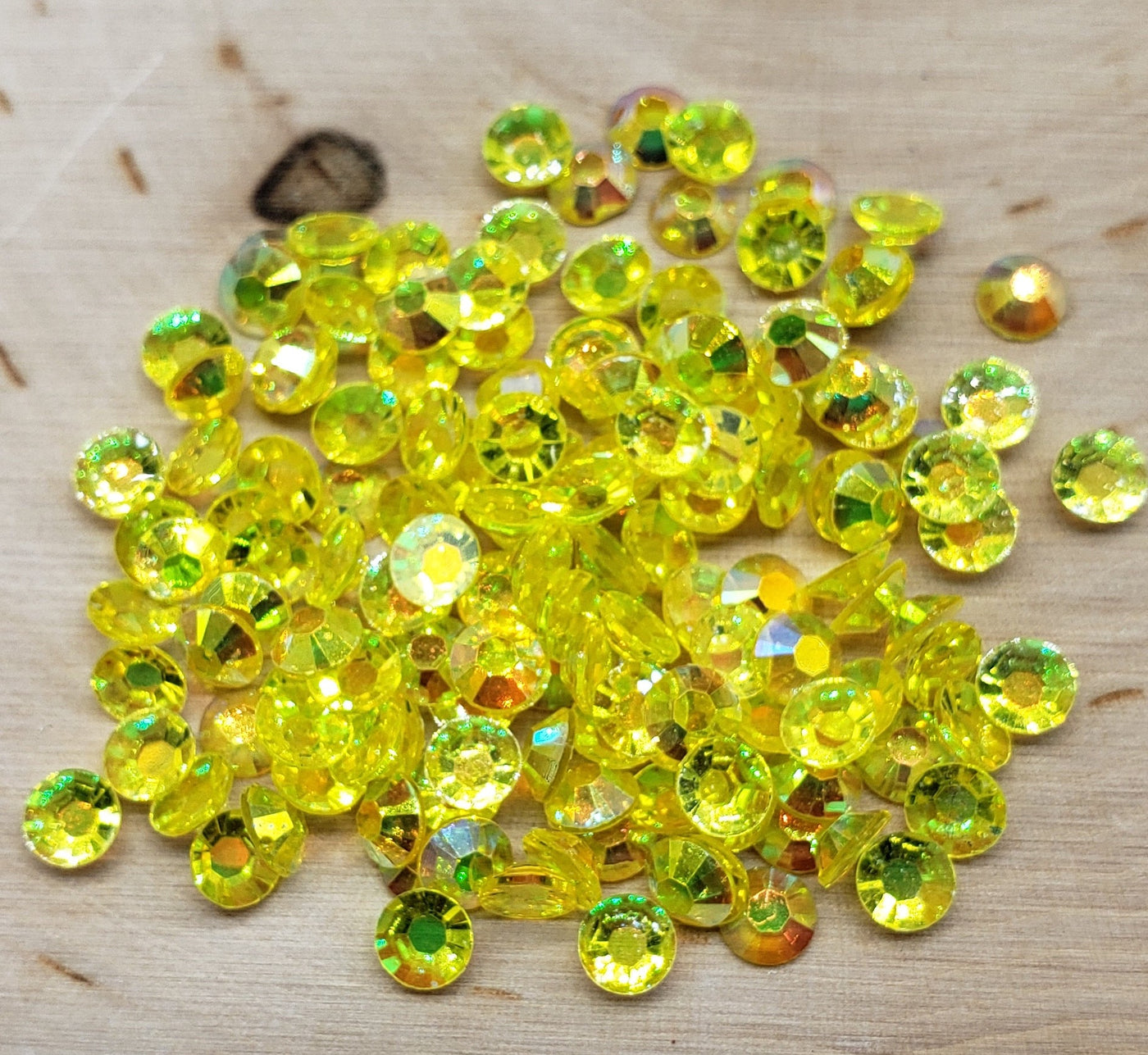 Citrine AB Transparent Jelly Resin Round Flat Back Loose Rhinestones - Charmed By TJ