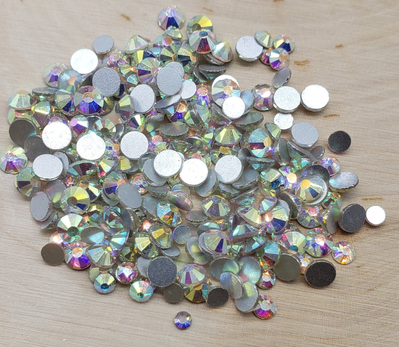 Mixed Size SS10- SS20 Flat Back Glass Rhinestones - Crystal AB - Charmed By TJ