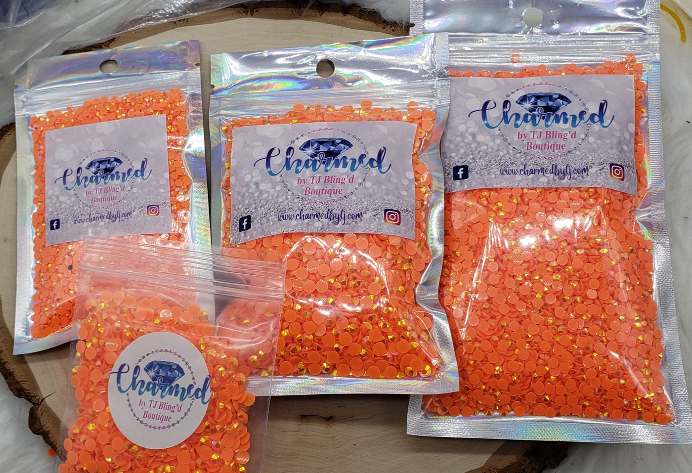 Orange Jelly (Resin) Rhinestones - Charmed By TJ