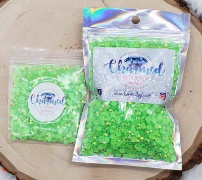 Lime Green Jelly (Resin) Rhinestones - Charmed By TJ