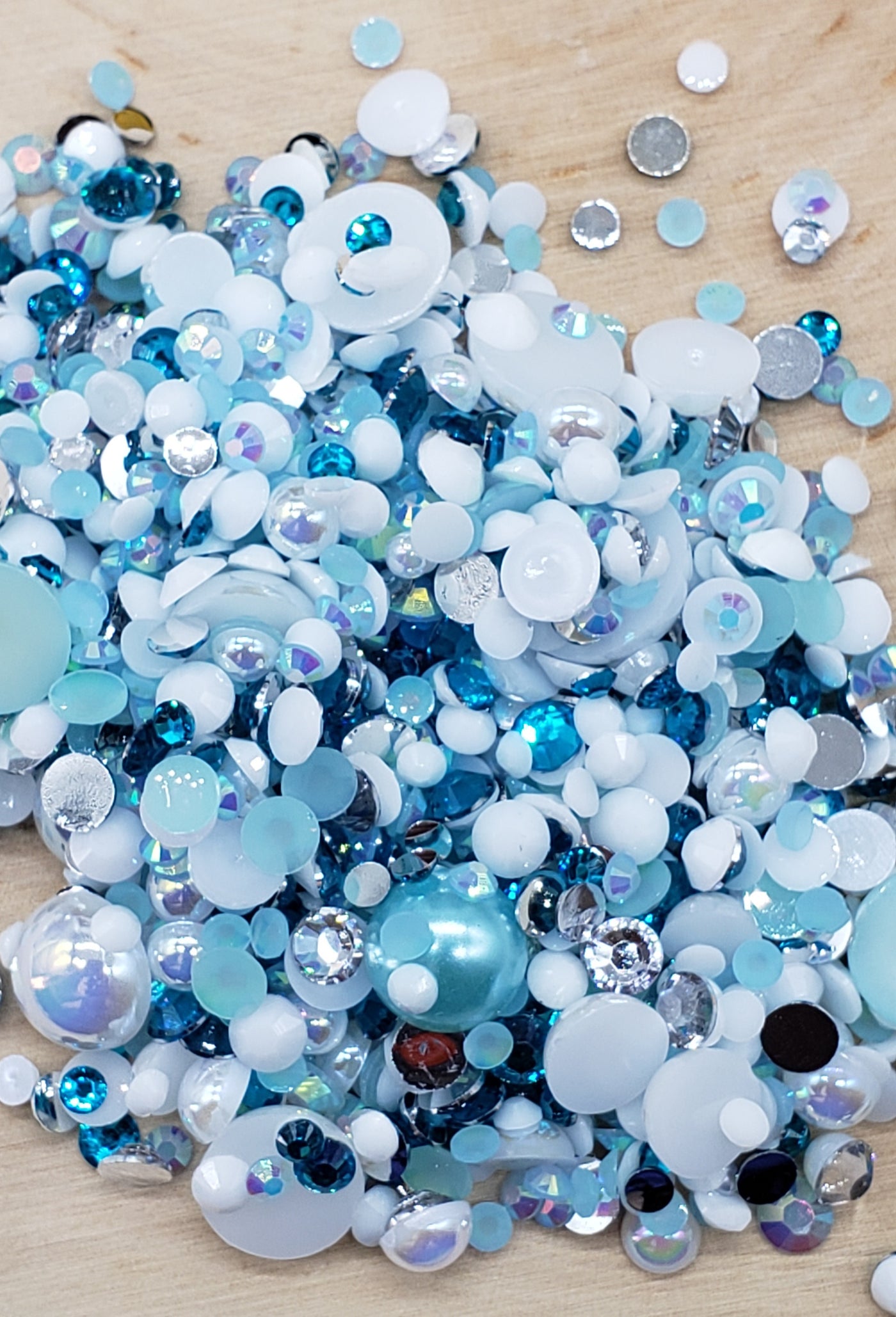 Limited Pearl Mix- Ice Blue Mix, Glass, Pearls and Resin Rhinestones