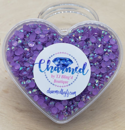 Rhinestones in a Heart Shaped Container